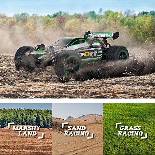 Toch RC Car High Speed Car 1:20 Remote Control Racing Car for Boys Kids, 2.4Ghz 2WD Fast Race 5. Crawler Buggy Hobby Electric Vehicle Car, Green