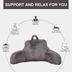 NTBED Reading Pillow Faux Fur Bed Wedge Backrest