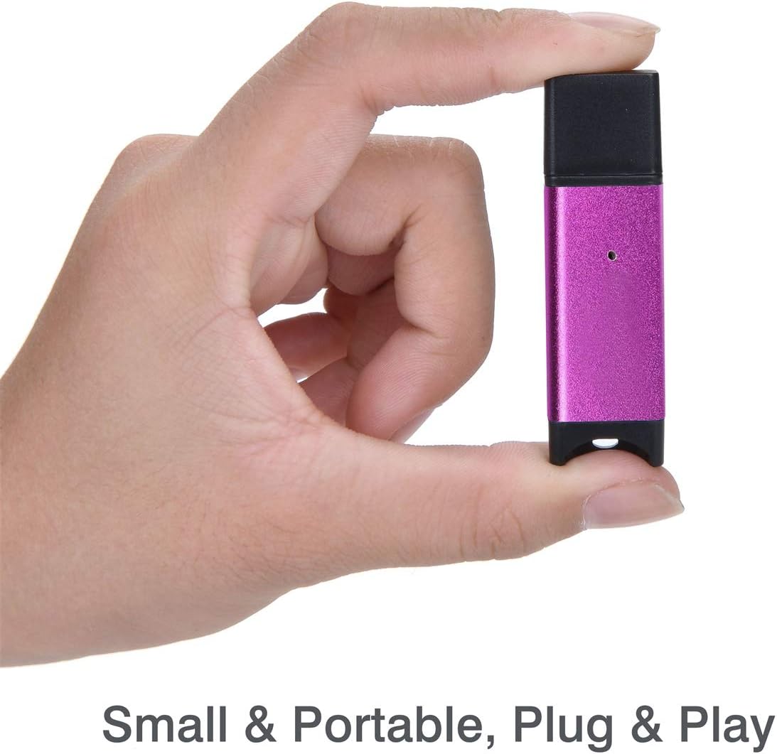 Memwah Micro SD Card Reader - Fast USB 2.0 Adapter for all MicroSD Cards Micro SDHC, Micro SDXC - Purple - Image 3