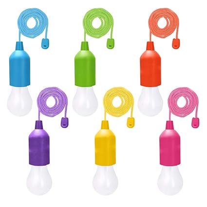 ATPWONZ 6 Stück LED Lampe Campinglampe 100cm Dekorative Lampe 40LM Camping Licht Warmweiß Glühbirnen für Wandern, Angeln, Cam