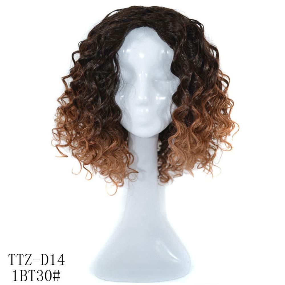 Brown Dark B07r2mhj56 Brown Dark 色 本物の人間の髪の毛深い巻き毛の肩カール女性のためのふわふわの自然なかつらパーティーかつら Hohyllya ヘアスタイリング剤 お買得 Cafetamarinds Com