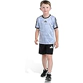adidas Boys' Short Sleeve 3-Stripe Soccer Tee Shirt and Short Set