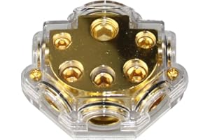 YONGJIANGXIA 0/1 Gauge to 8X2 4X2 2X1 Gauge Power/Ground Distribution Block PD-02