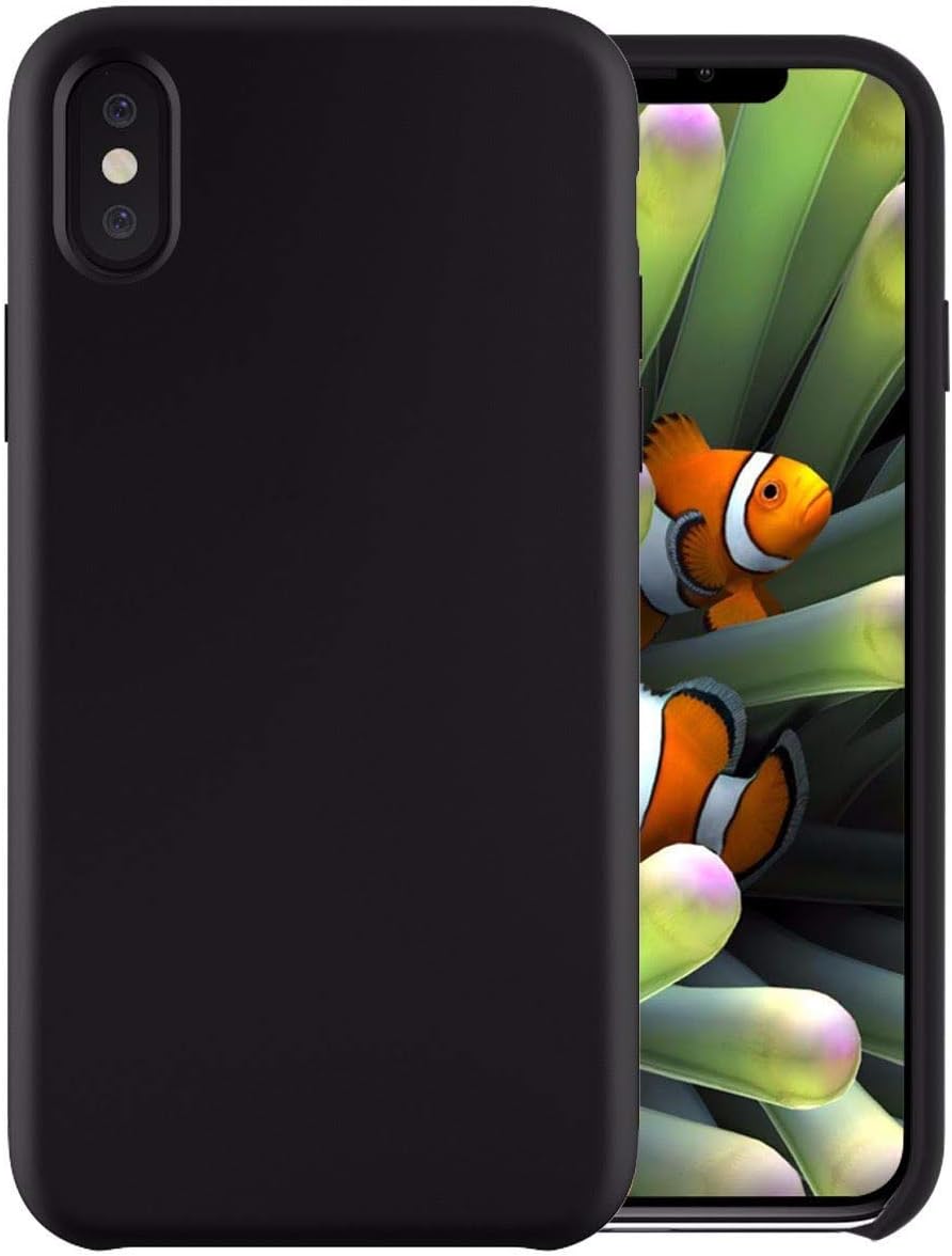 CZARTECH Maverick Soft Silicone Back Cover Case for iPhone XR (Deep Black)