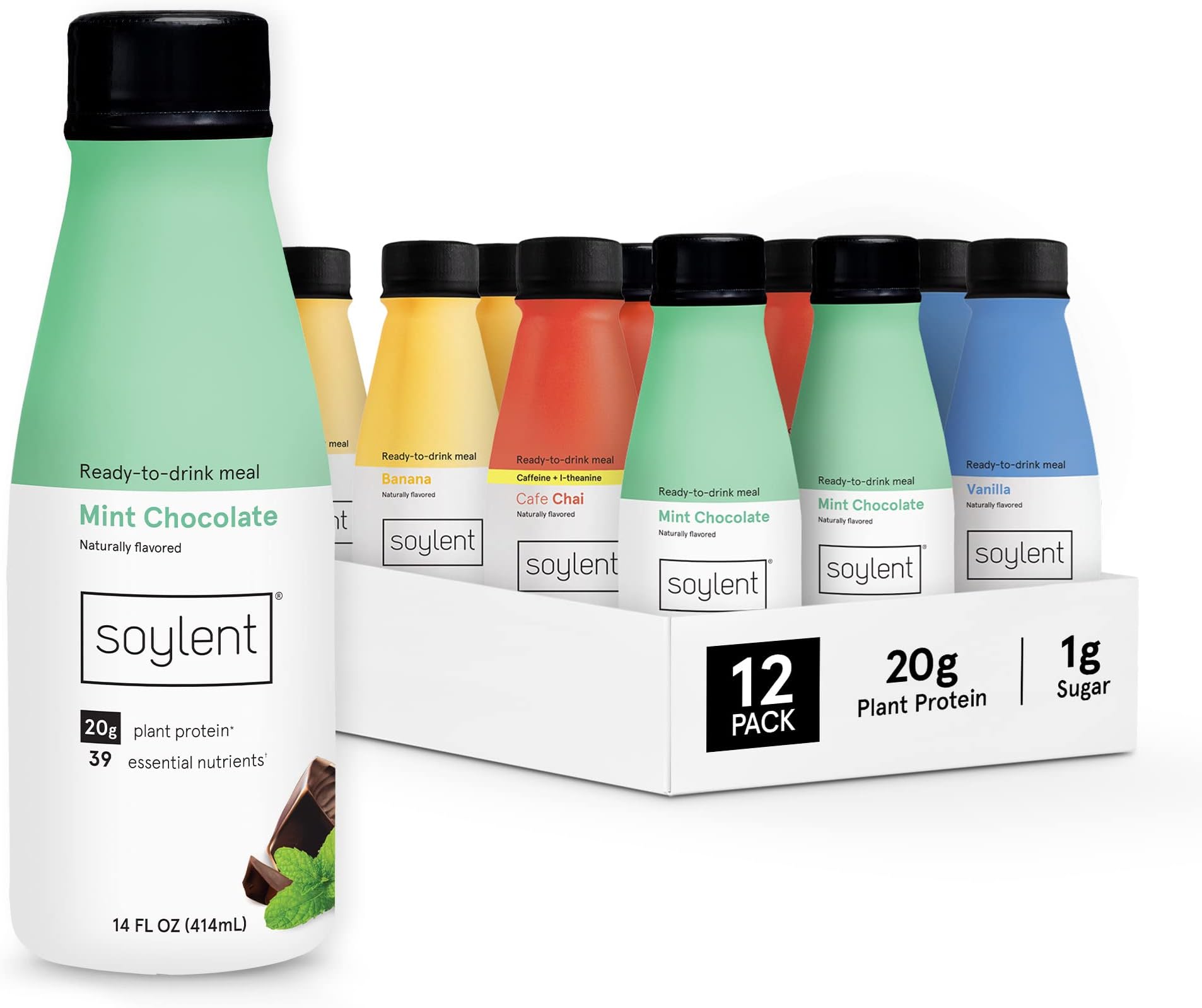 Soylent Meal Replacement Shake, Seasonal Sampler Pack, Contains 20g
