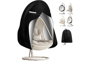 HCFGS Patio Egg Chair Covers,Wicker Egg Swing Chair Covers,Patio Furniture Covers Waterproof Heavy Duty Weather Resisatnt Outdoor Windproof Hanging Chair Cover