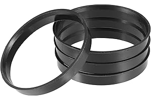 ACROPIX 70.1mm to 67.1mm Universal Car Hub Centric Rings Black - Pack of 4