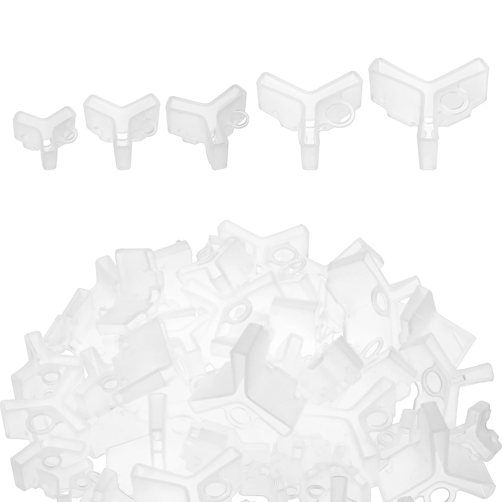 PATIKIL Fishing Hook Bonnets, 100 Pack Plastic Treble Hook Covers Hook Safety Caps Protectors Fit for Standard Size 1, 2, 3, 4, 5, White