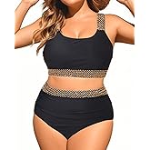 Daci Women Two Piece Plus Size Bikini - High Waisted Swimsuits Tummy Control Bathing Suits Swimwear 2025