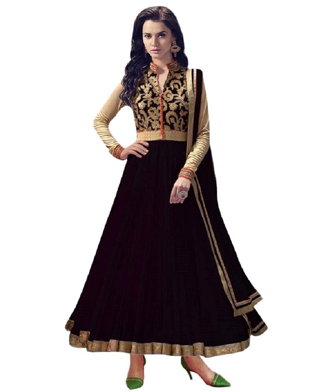 home fashionwomen's net fancy salwar suit with dupatta