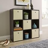 Home Source 9 Shelf Cube Bookcase Storage Unit Black view 3