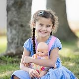 Aolso Baby Doll Carrier Purple 14-18 inch Cotton Front Back Carrying Adjustable view 5