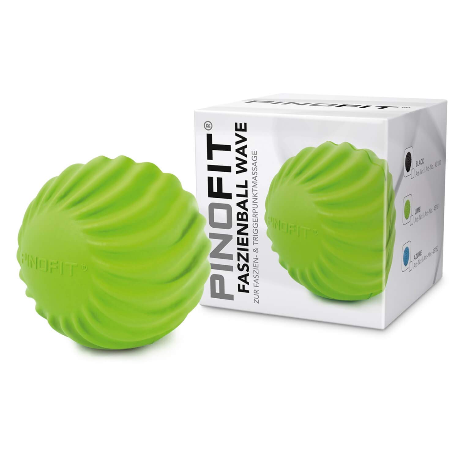 Pinofit fascia ball wave for self massage and treatment of connective tissue in various trendy colours, Green