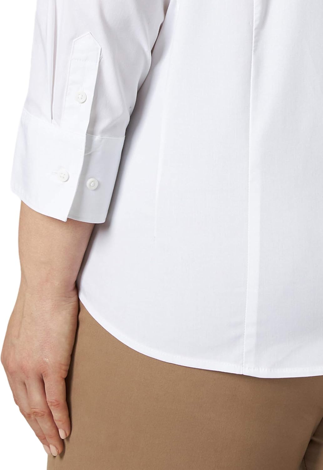 Riders by Lee Indigo Women's Plus Size Easy Care ¾ Sleeve Woven Shirt at  Women’s Clothing store