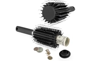 BeBesta Travel Hair Brush Secret Hidden Diversion Safe,Real Hair Brush Comb for Valuables, Perfect for Mother's Day, Father's Day, Christmas (Black Small)