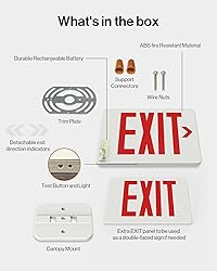 Sunco 6 Pack LED Exit Sign with Emergency