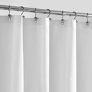 Amazon.com: Waterproof Fabric Shower Curtain Liner with 3 Magnets ...