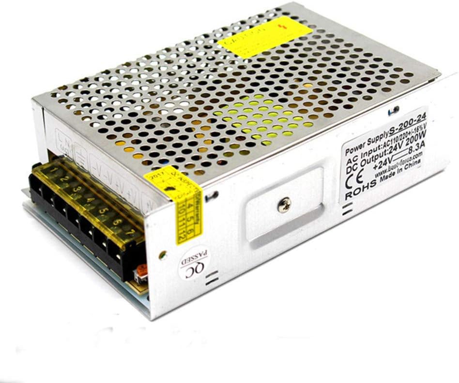24V 8.3A 200W LED Driver Switching Power Supply 110/220VAC-DC24V Transformer Monitoring Power Supply Industrial Power Universal Type