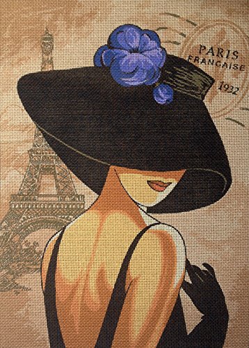 Aidalux Needlepoint Kit Paris 10x14in 25x35cm printed canvas cod 613