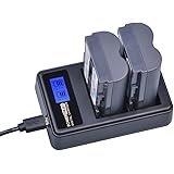 PowerTrust 2-Pack BP-511 BP511A Battery and LCD USB Dual Charger for Canon EOS 40D 300D 5D 20D 30D 50D