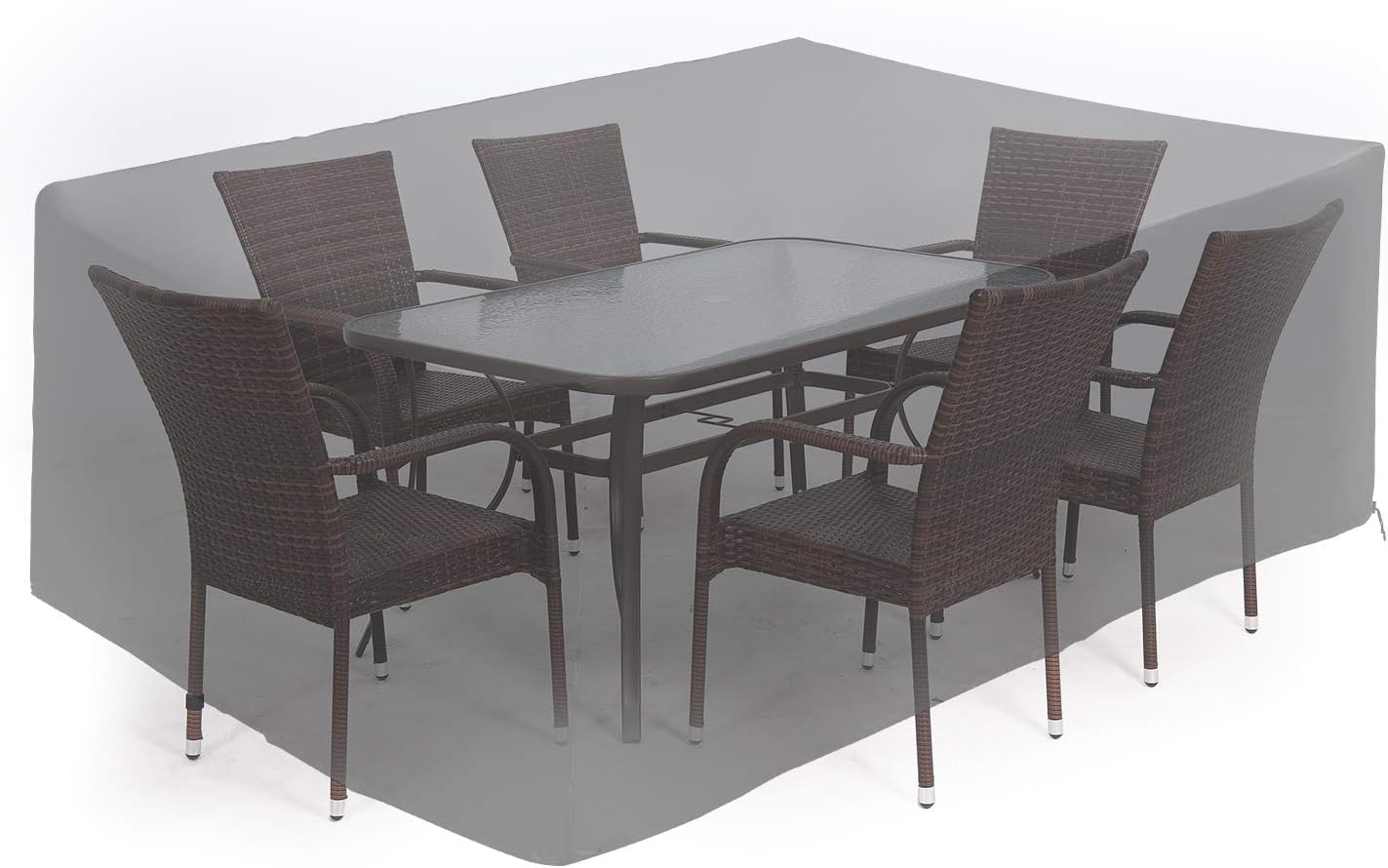 B.PRIME protective garden furniture cover, 250x200x80cm, Waterproof, breathable and UV stabilised - Image 3