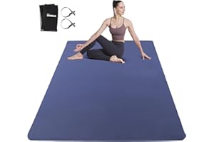 UMINEUX Large Yoga Mat for Men and Women 1/4 & 2/5 Inch Extra Thick TPE Fitness Mat for Home Gym Workout, Non-Slip, Eco Friendly Exercise Mat for Yoga, Pilates, Stretching, Meditation