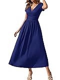 Gracyoga Summer Maxi Wrap Dress for Women Royal