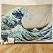 MARTINE MALL Tapestry Wall Hanging - The Great Wave Off Kanagawa by Katsushika Hokusai (59.1