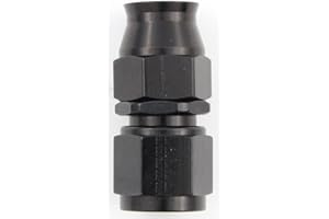 Fragola 680106-BL Black Size (-6) Straight PTFE Hose Fitting