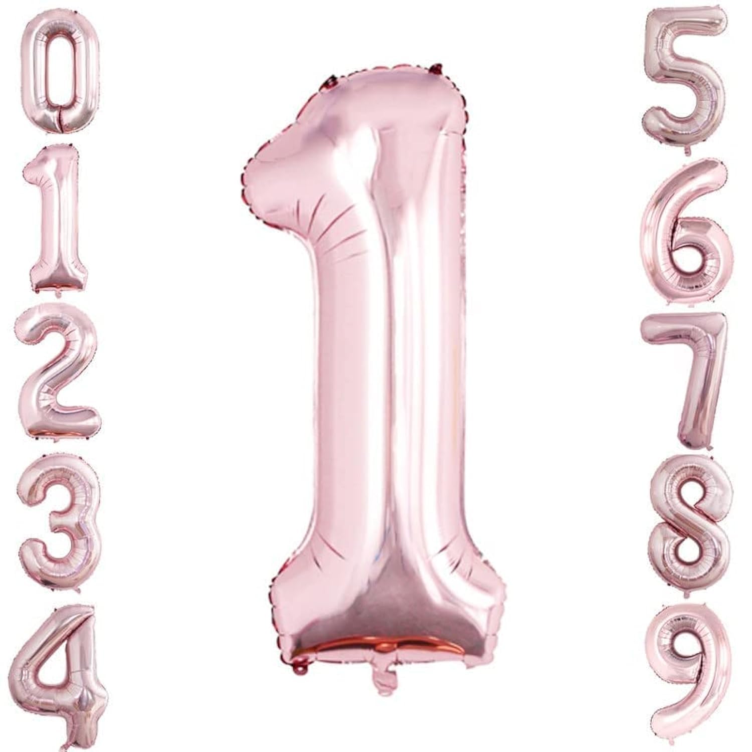 Photo 1 of GOER Rose Gold Foil Balloons Number 1,Huge Number Balloons for 1st 11st Birthday Party Supplies Anniversary Decorations(3 pcs,42 inch,32 inc,16inch)