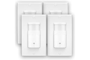 EverElectrix 2 Pack, 3-Way Motion Sensor Light Switch (Not Single Pole), Neutral Wire Required, Indoor in-Wall Occupancy Sensor with Wall Plate, Adjustable Timer, Title 24, UL Certified, White