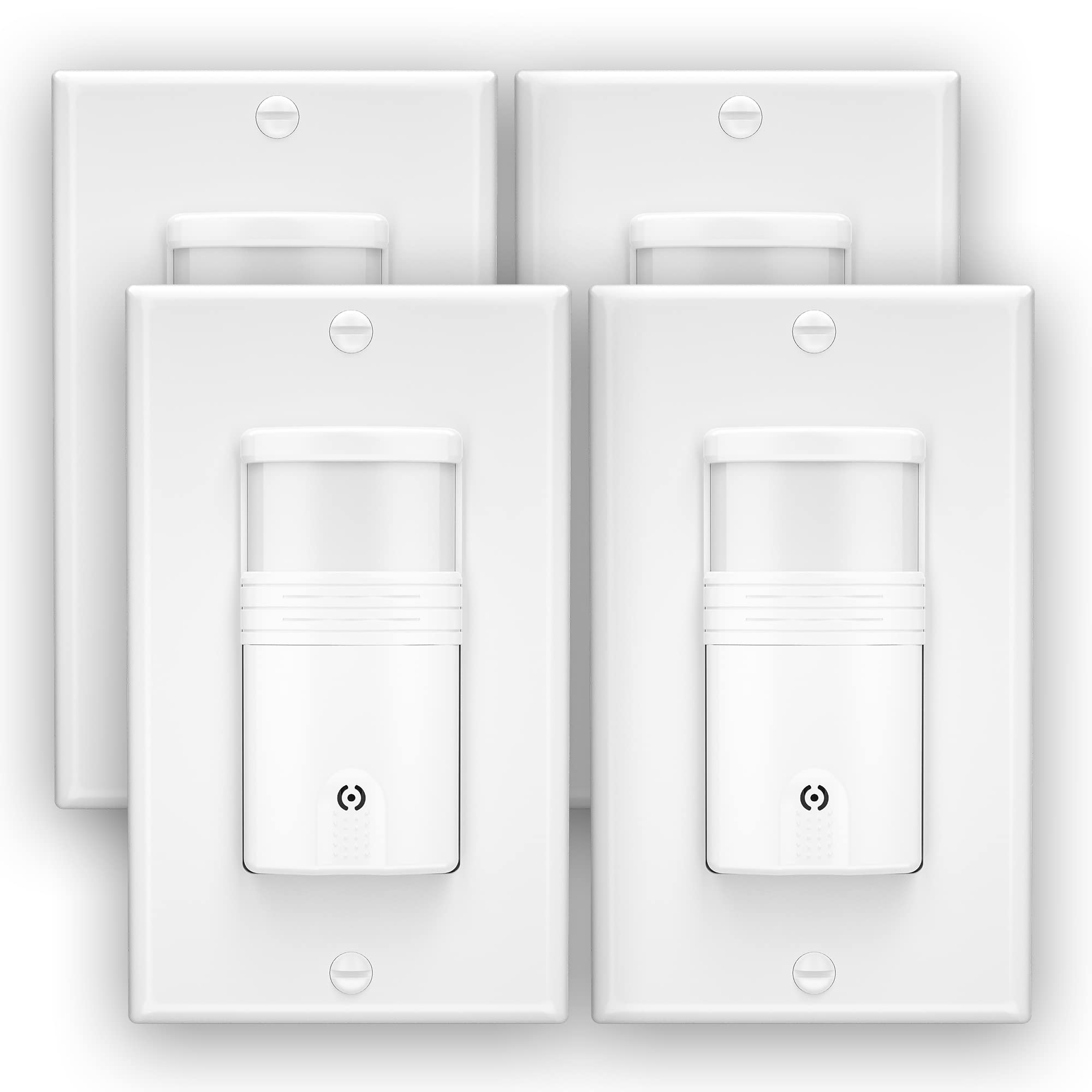 Photo 1 of EverElectrix 4 Pack, 3-Way Motion Sensor Light Switch (Not Single Pole), Neutral Wire Required, Indoor in-Wall Occupancy Sensor with Wall Plate, Adjustable Timer, Title 24, UL Certified, White