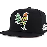 Trendy Apparel Shop 3D Rooster Embroidered Flat Bill Snapback Cap