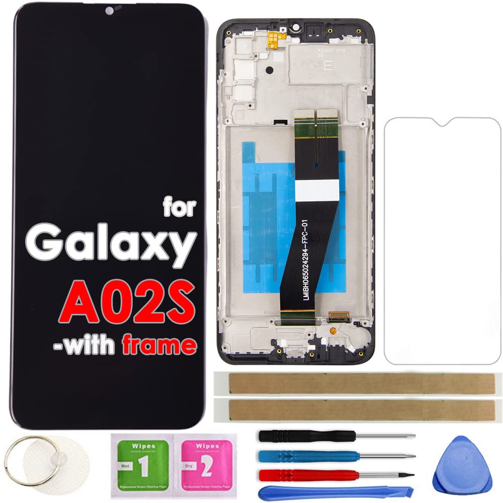 Photo 1 of LCD Screen Replacement Touch Display Digitizer Assembly with Frame for Samsung Galaxy A02S A025 A025F A025M (Not for A025A A025U A025V A025G M02S M025F)
