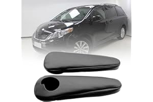 GXARTS Left and Right Leather Seat Armrest Cover Compatible with Toyota Sienna 2011 2012 2013 2014 2015 2016 2017 Black Leath