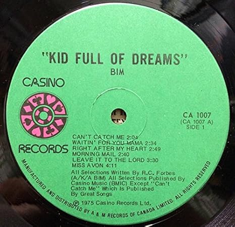 Kid Full Of Dreams - 1975 - (Canada) - Vinyl Records - LP: BIM: Amazon.ca:  Music