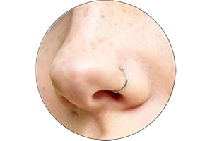 Silver Fake Nose Ring Hoop 20g - No piercing Needed - Silver Faux Clip On Nose Piercing rings - 925 Sterling Silver Nose Pier