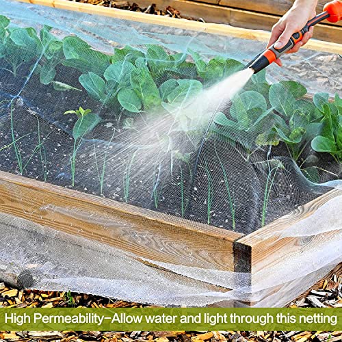 OAHAO Insect Netting Mesh – Fine Garden Netting for Vegetables, Fruits, Flowers & Crops, Butterfly & Bird Protection, Greenhouse Row Covers & Raised Bed Barrier (3x4m)