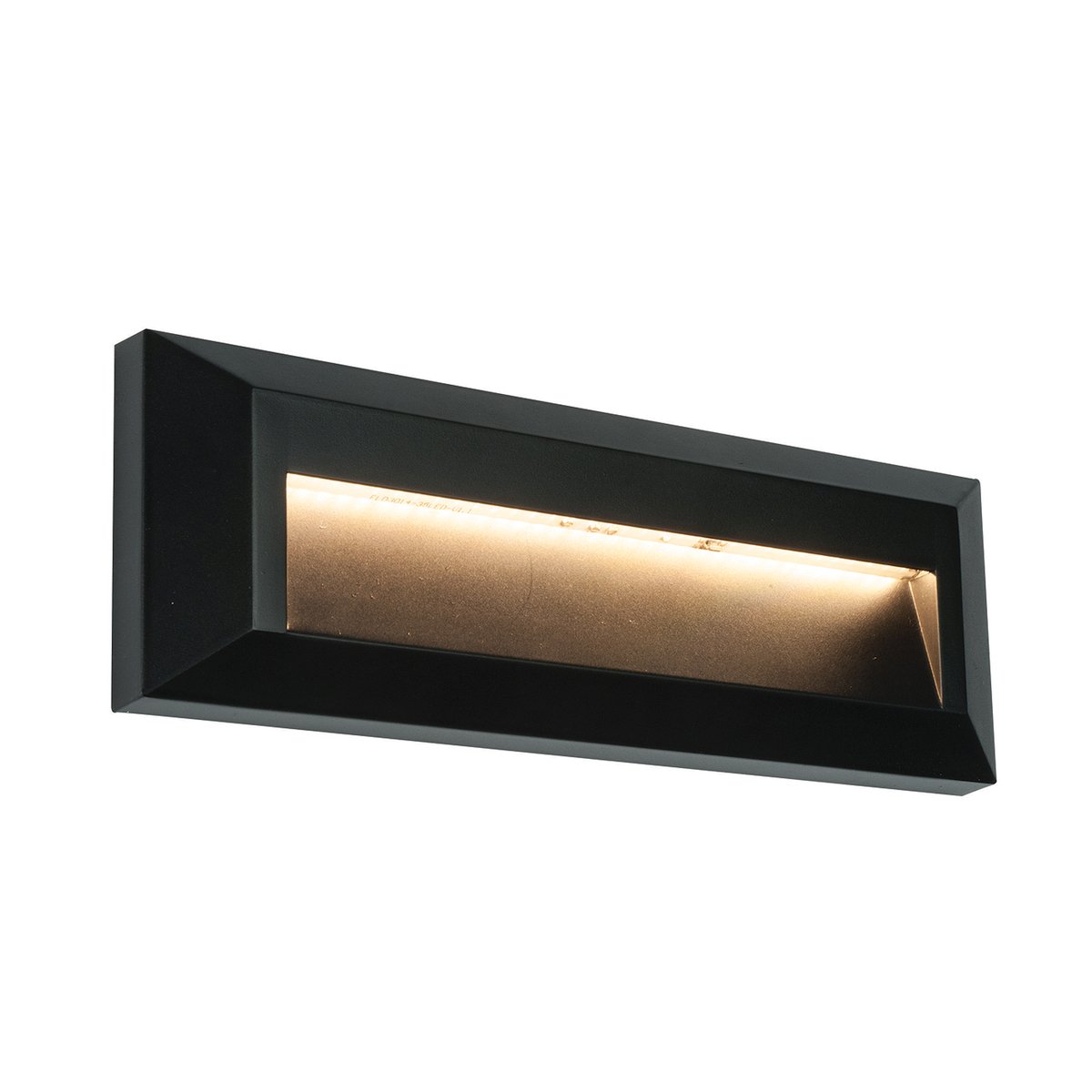 Severus Black Finish Indirect Warm White LED Outdoor Landscape Guide Pathway Driveway Wall Light IP65 Rated