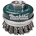 Makita 1 Piece - Banded Knotted Wire Cup Brush For Grinders - Ultra Heavy-Duty Conditioning For Metal - 2.5