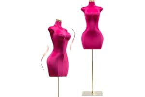 ZICHOUYING Plus-Size Curvy Female Mannequin Torso,Adjustable Body Dress Form with Metal Square Base,Full-Body Display for Clothing Store,Tailor Shop,or Design Office,Adjustable 61-76.8in,Sexy Manikin for Dresses