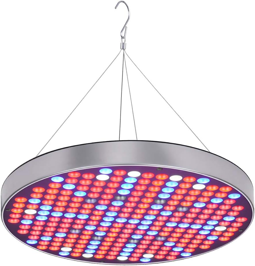 YINSY 50W LED Grow Light,UFO 250 LEDs Indoor Plants Light,Full Spectrum Seedling Lamp,with Red Blue UV IR White for Hydroponics,Vegetative and Flowering