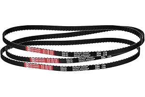 uxcell 3Pcs 228XL 037 Timing Belt 114 Teeth Black Cogged Rubber Geared Belt, Width 10mm, Pitch 5.08mm, 3D Printer Timing Belt