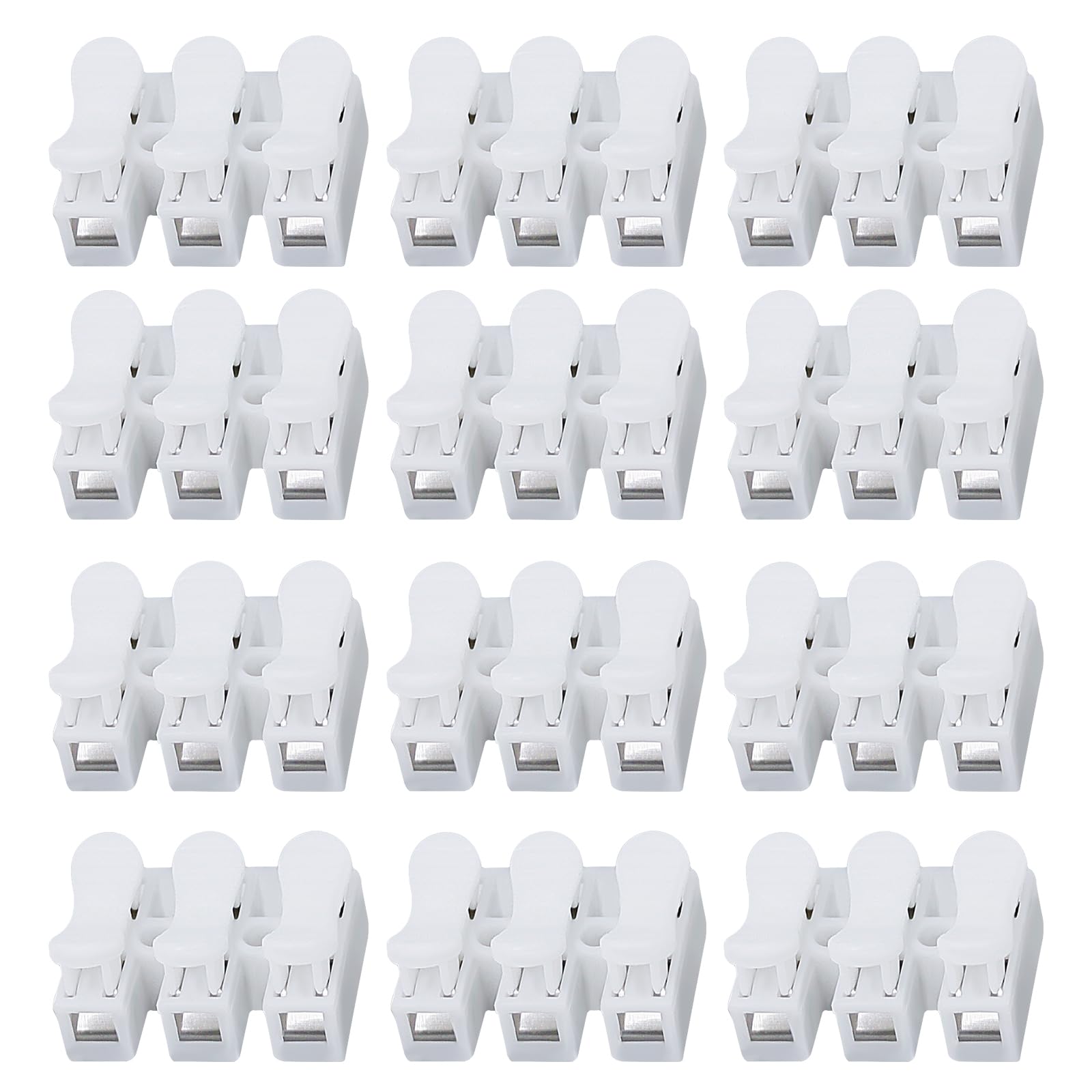 CH2 CH3 Quick Connector, Enhance Your LED Strip Light Setup- No Welding Quick Connector, Cable Clamp Terminal Block, Screw Terminal Barrier Block for LED Strip Light (12Pcs - CH3)
