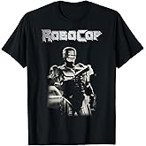 Robocop Black and White Action Pose Logo Poster T-Shirt