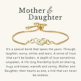 Embtrem Mother Daughter Bracelets Gold Heart Bracelet To My Daughter Forever Connected Bracelet Birthday Jewelry Gifts for Women