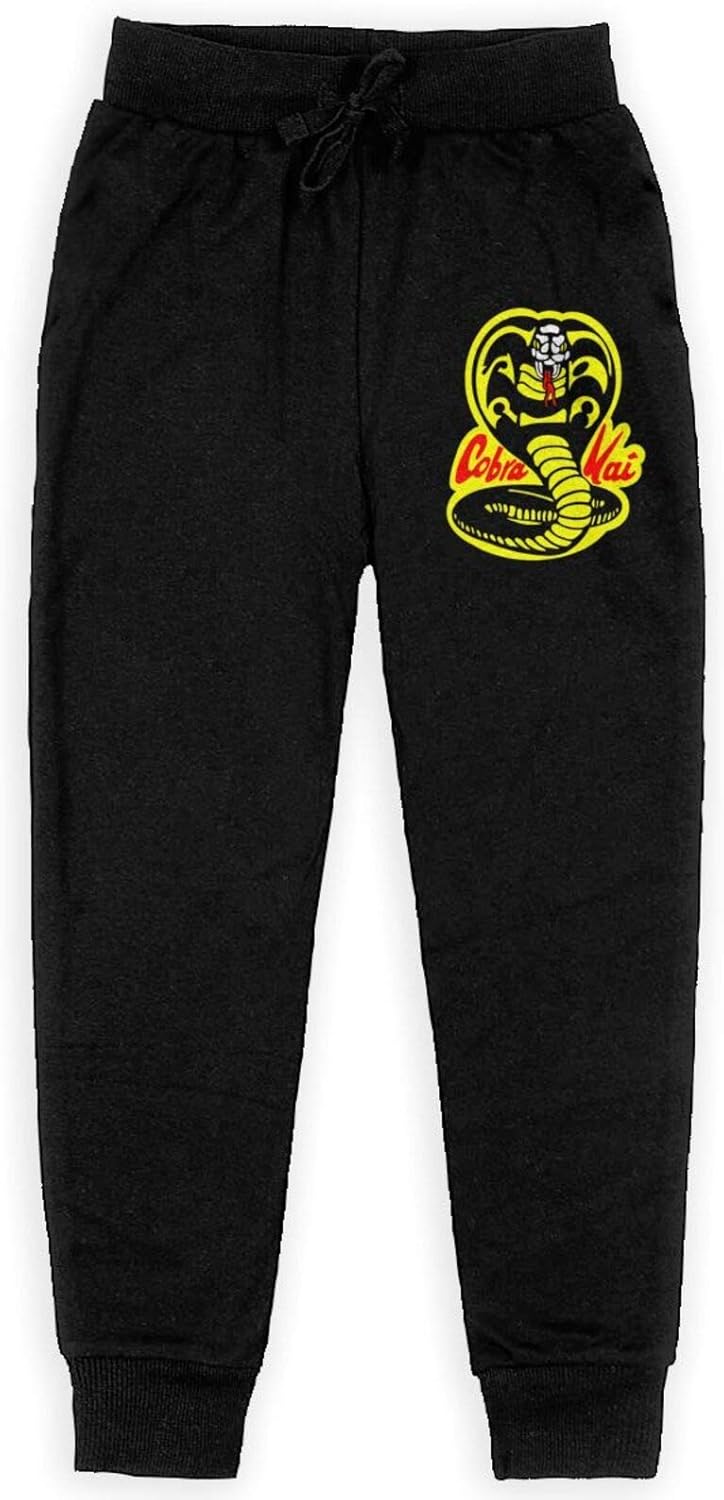 Cobra Kai Logo Pants Teenage Sweatpants Schoolboy Casual Jogger Sweatpants: Clothing