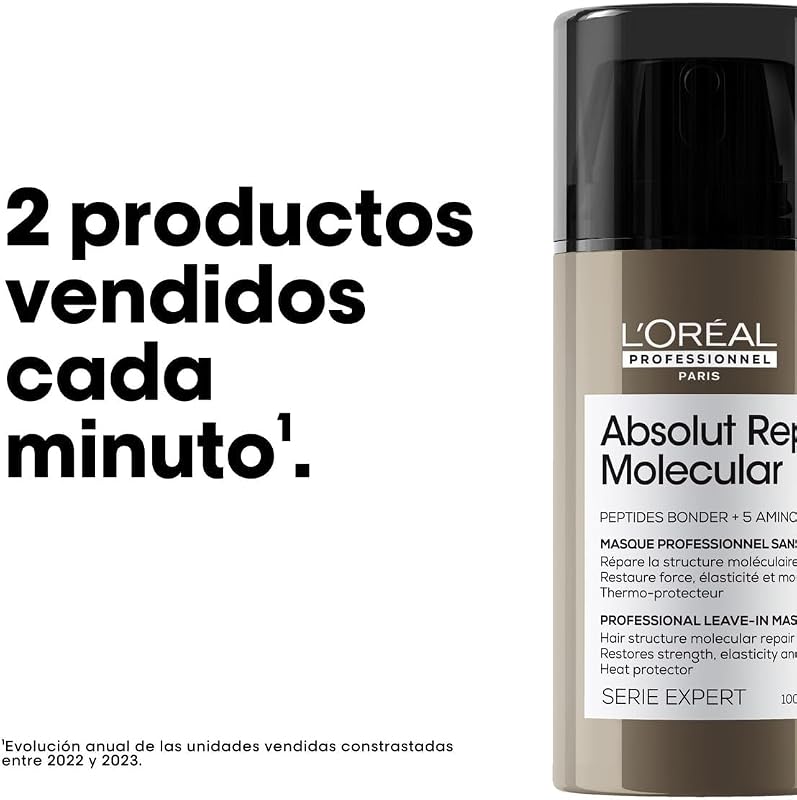 L'Oréal Professionnel Absolut Repair Molecular, Mascarilla Leave in 100ml