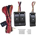 Paddsun Power Window Switch Kit Set with Wiring Harness + Switch Holder for 2 Doors 12V Universal
