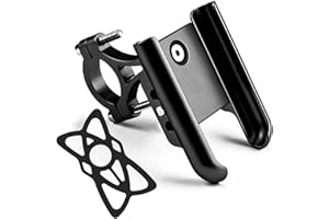 iMESTOU Aluminum Bike/Motorcycle Phone Mount Handlebar Phone Holder 360 Rotatable Compatible with 3.5-7.2 Inch Cellphones (Bl